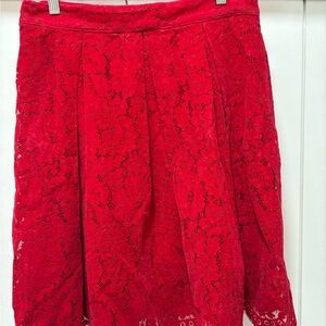 Frame Red Floral Lace Skirt Size Small New With Tags MSRP $350